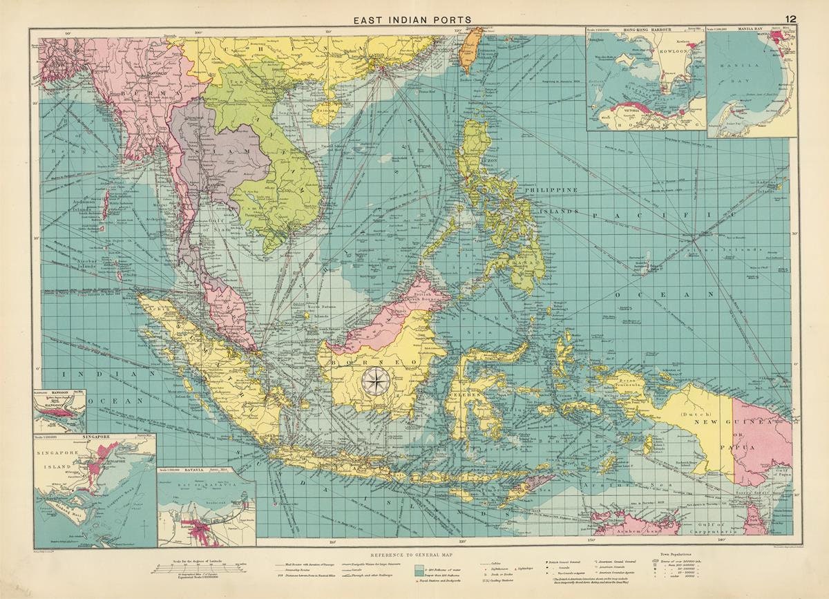 presentation of the map reproduction without a frame