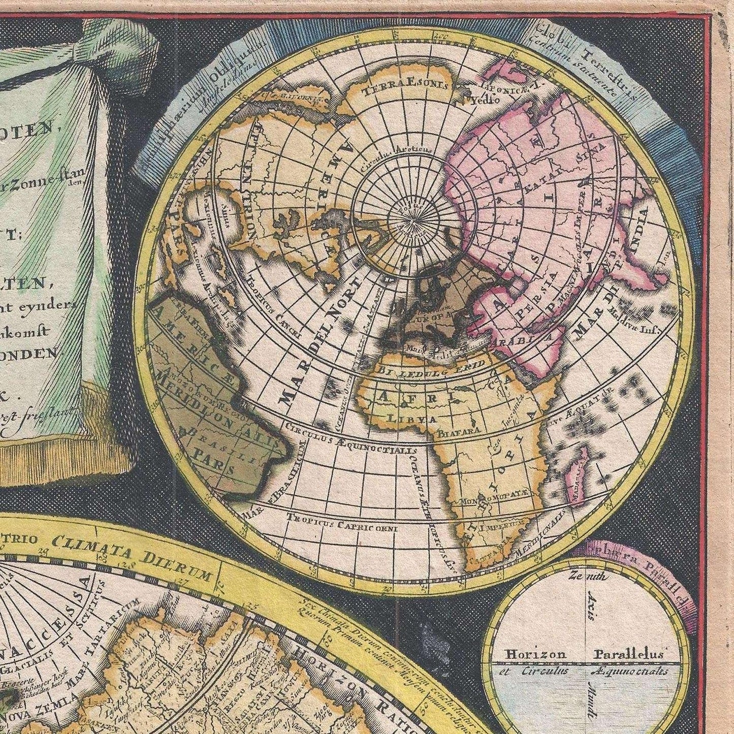 detail of the map from the top right corner