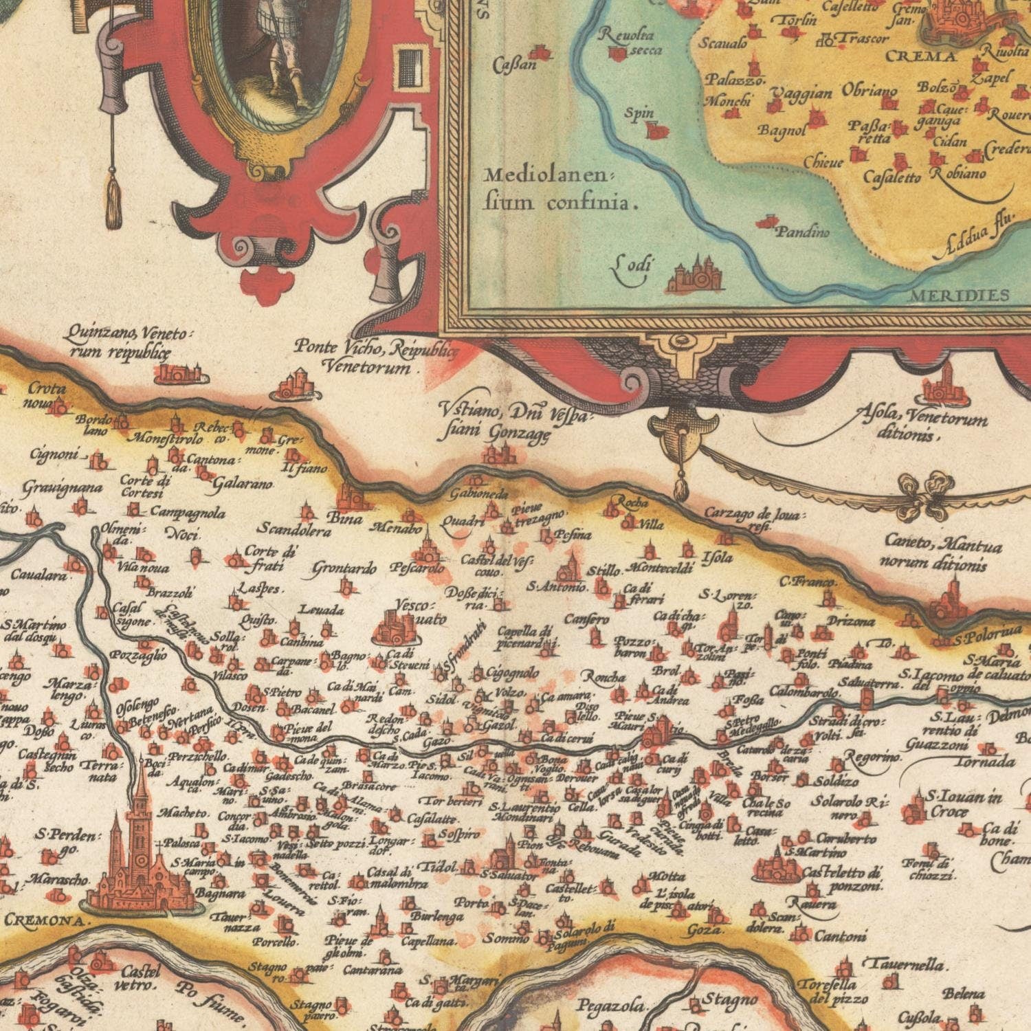 detail of the map from the centre 