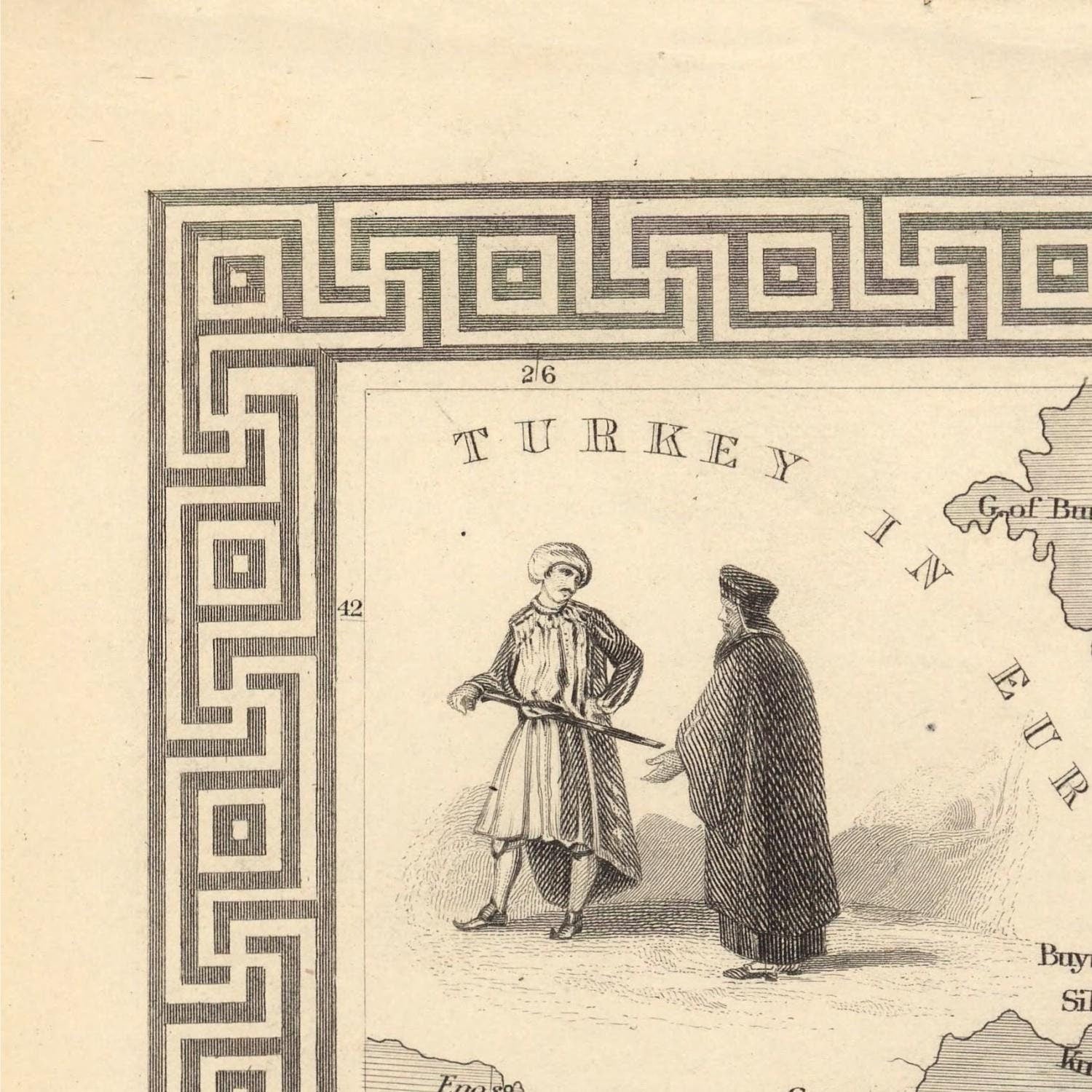 detail of the map from the top left corner