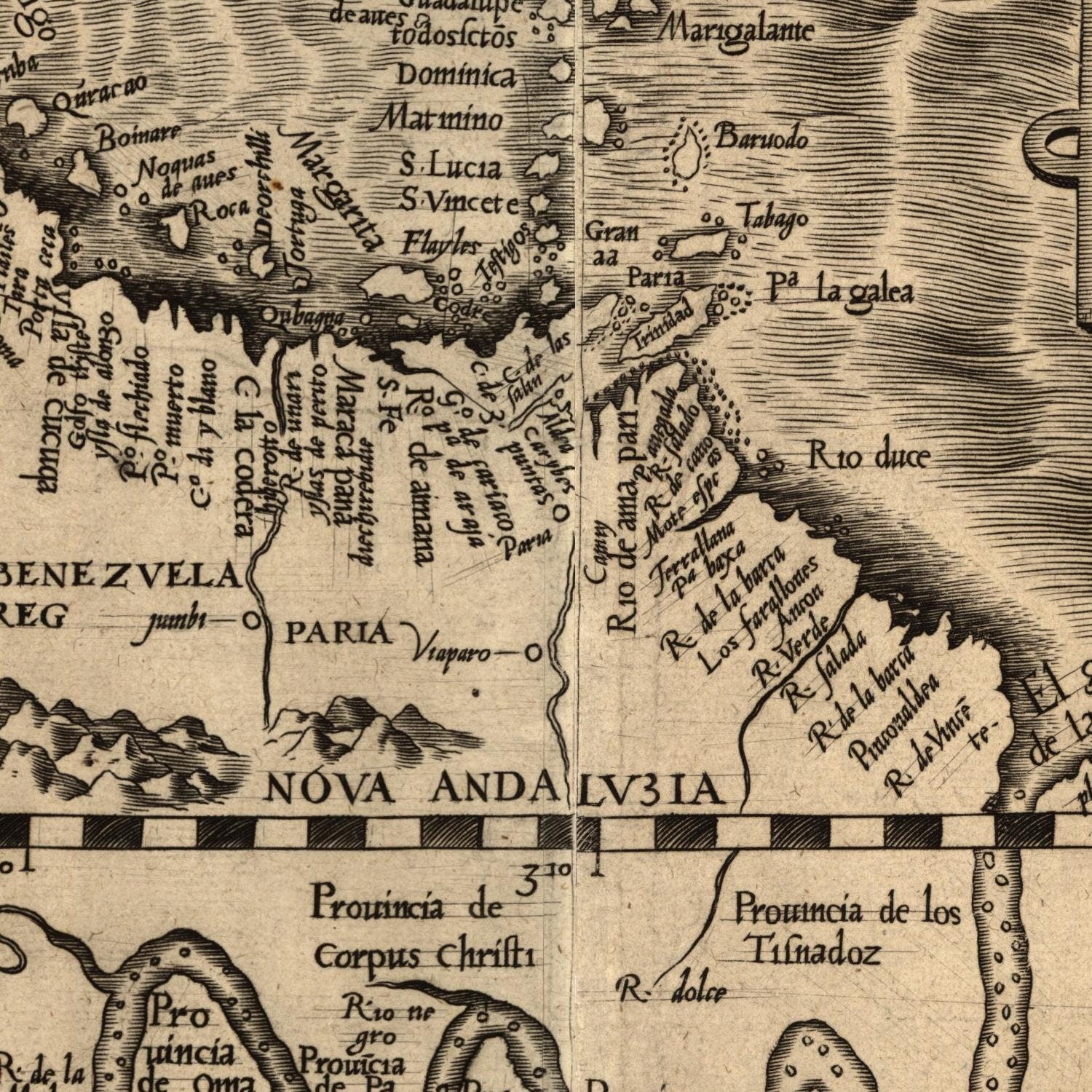 detail of the map from the centre 