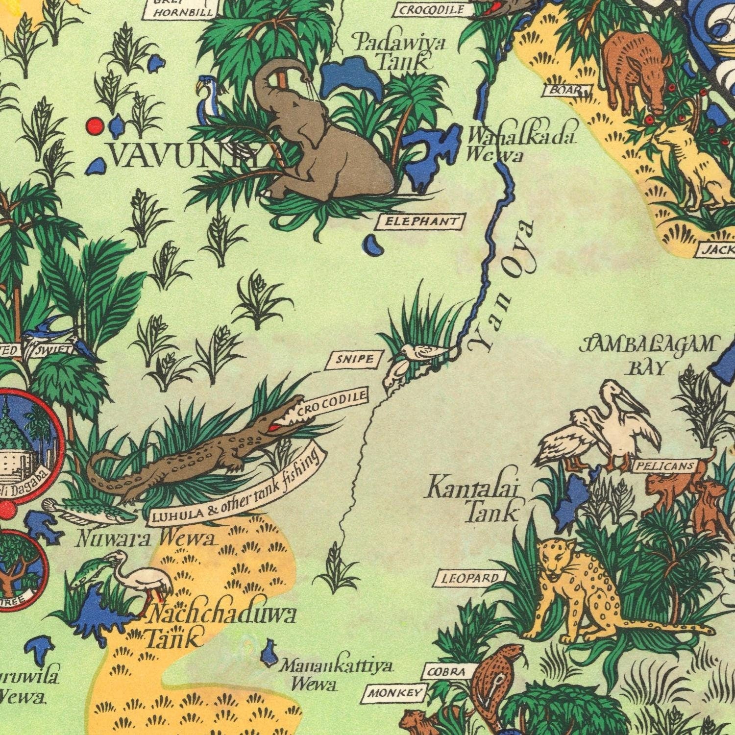 detail of the map from the centre left