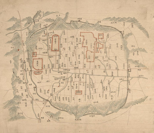 presentation of the map reproduction without a frame