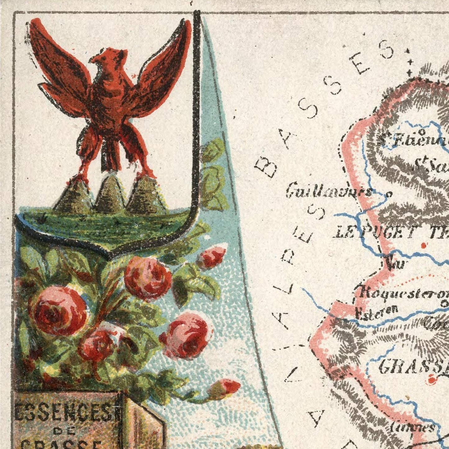 detail of the map from the top left corner