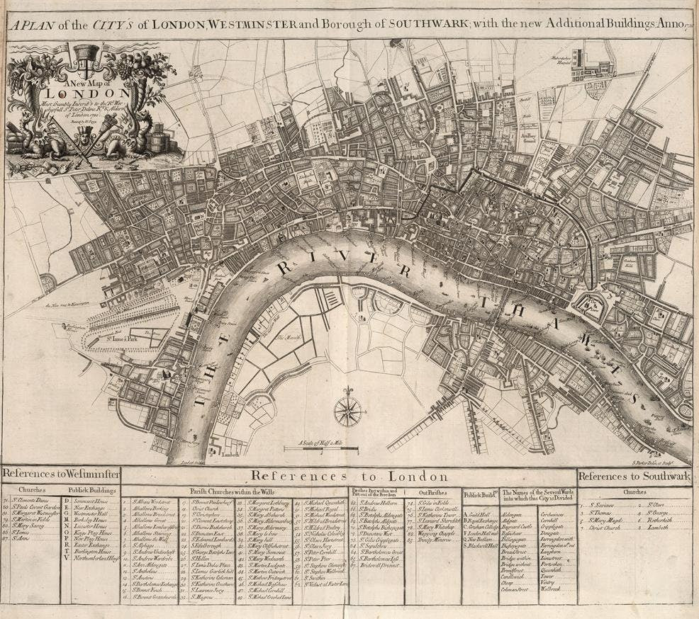 presentation of the map reproduction without a frame