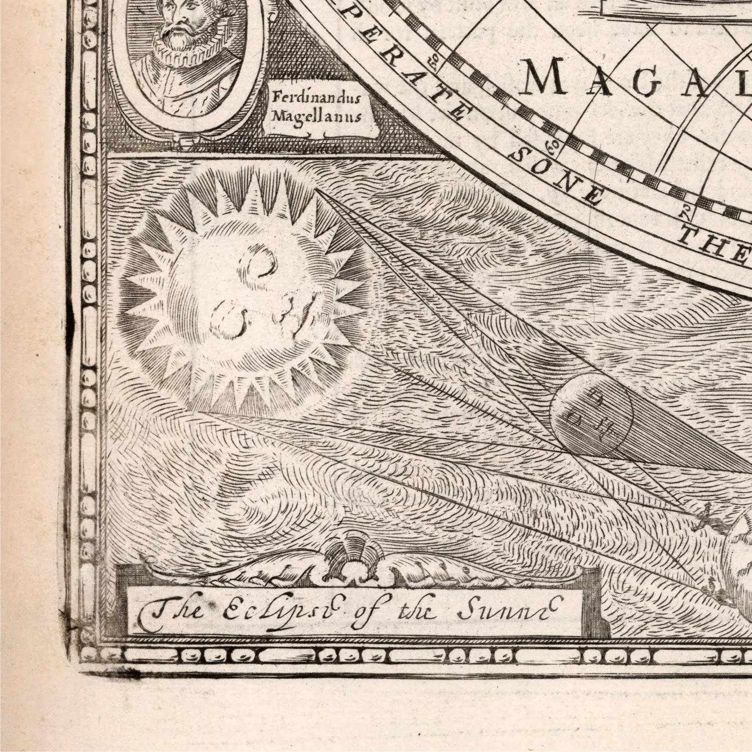 detail of the map from the bottom left corner