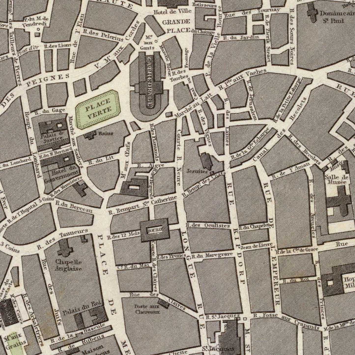 detail of the map from the centre 