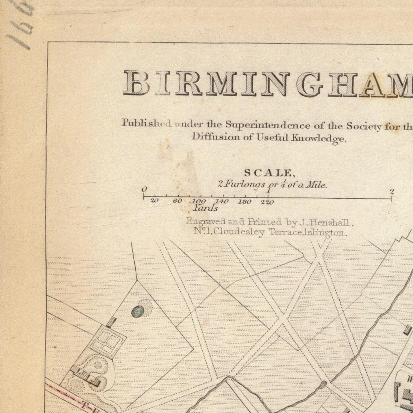 detail of the map from the top left corner