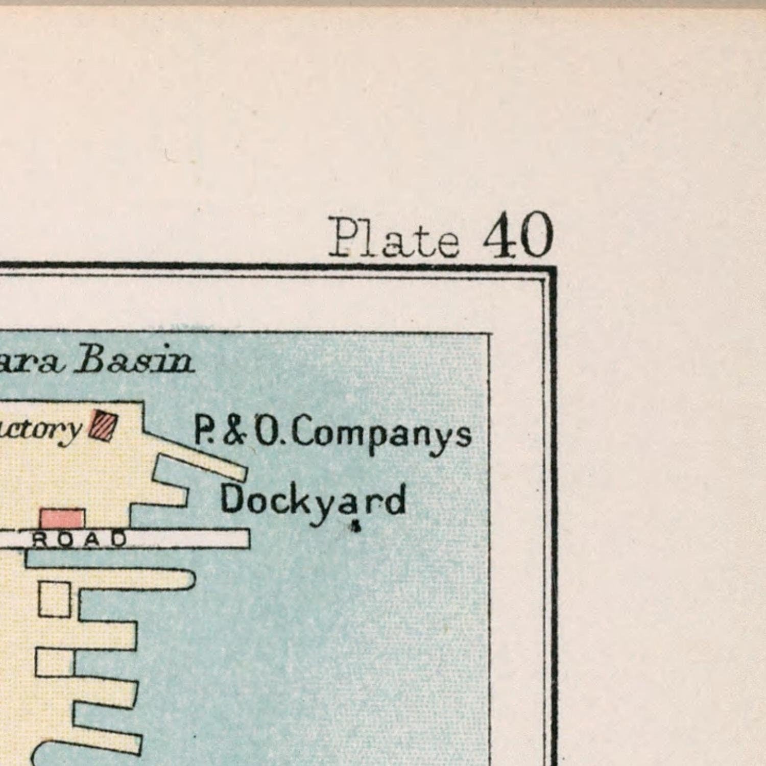 detail of the map from the top right corner