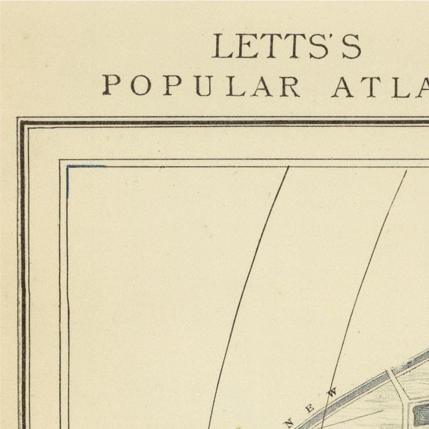 Antique map of Calcutta, 1883