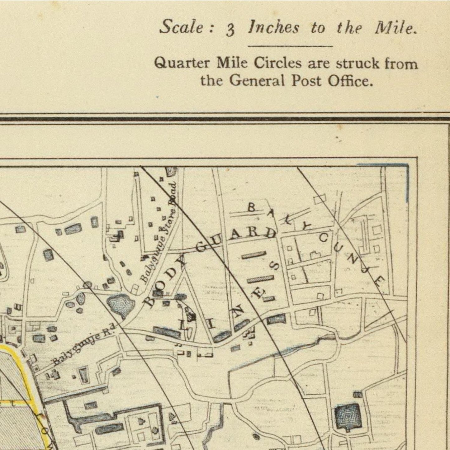 Antique map of Calcutta, 1883