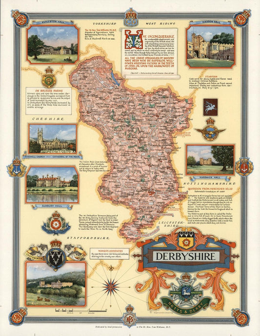 presentation of the map reproduction without a frame