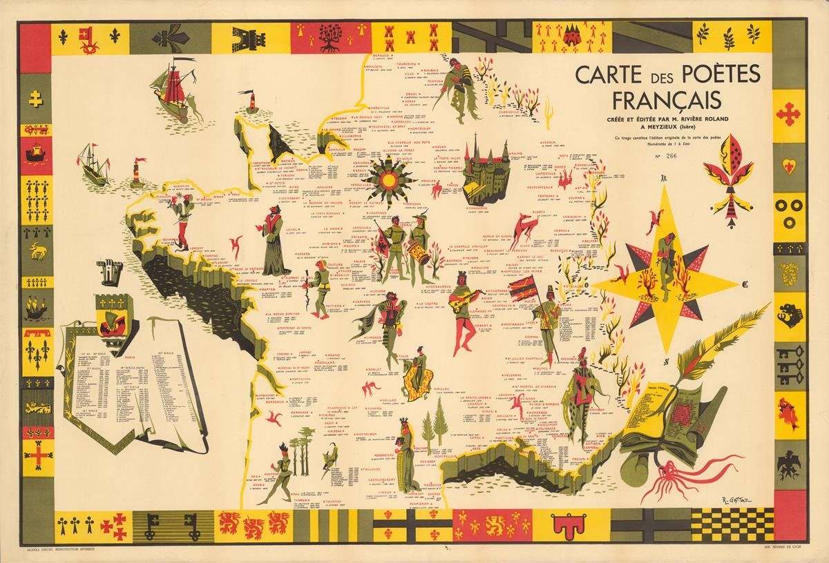 presentation of the map reproduction without a frame