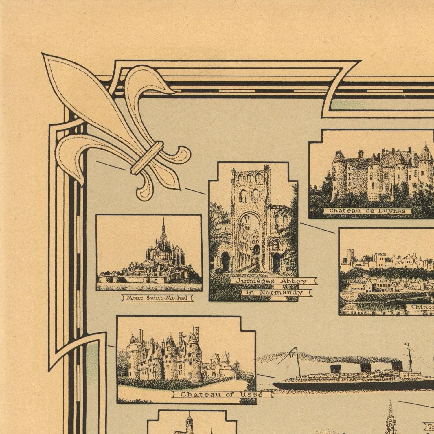 detail of the map from the top left corner