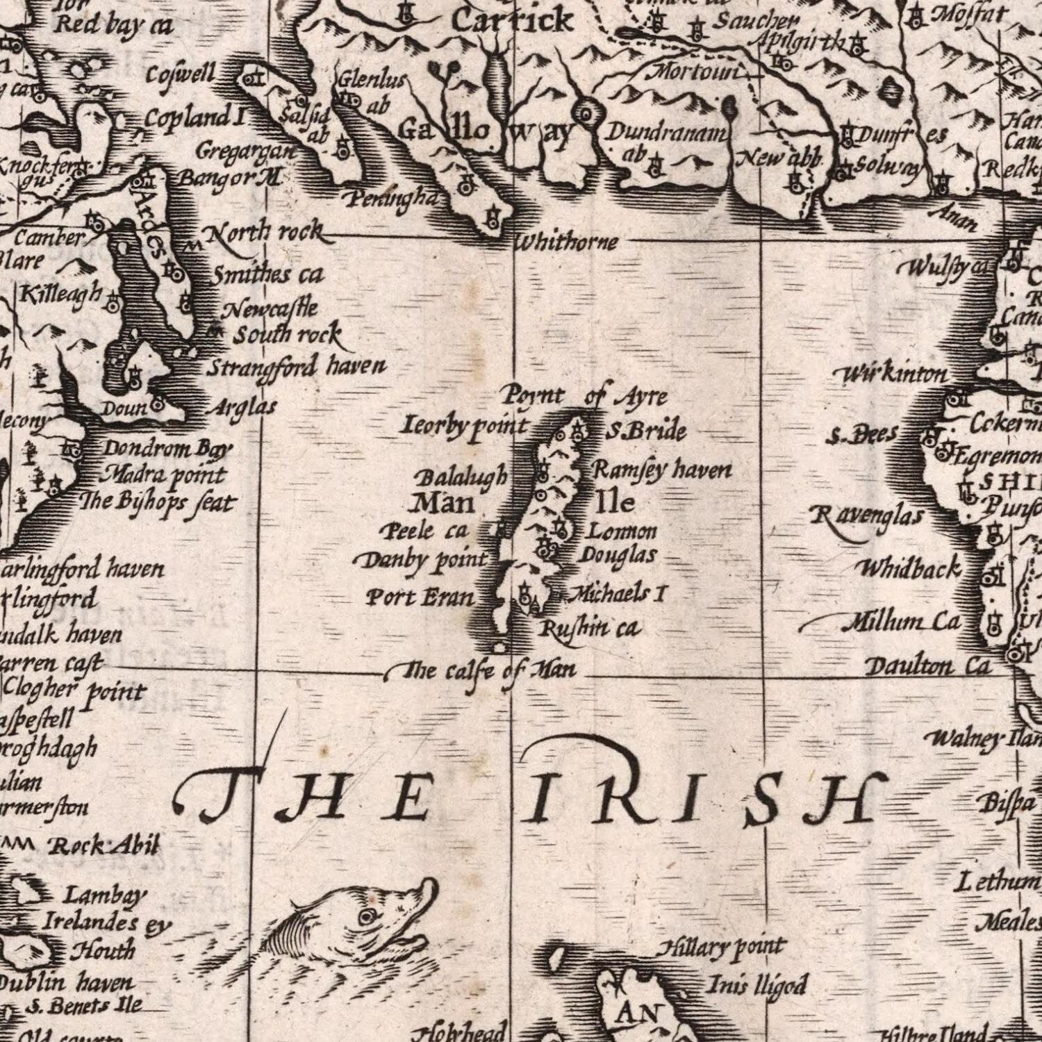 detail of the map from the centre 