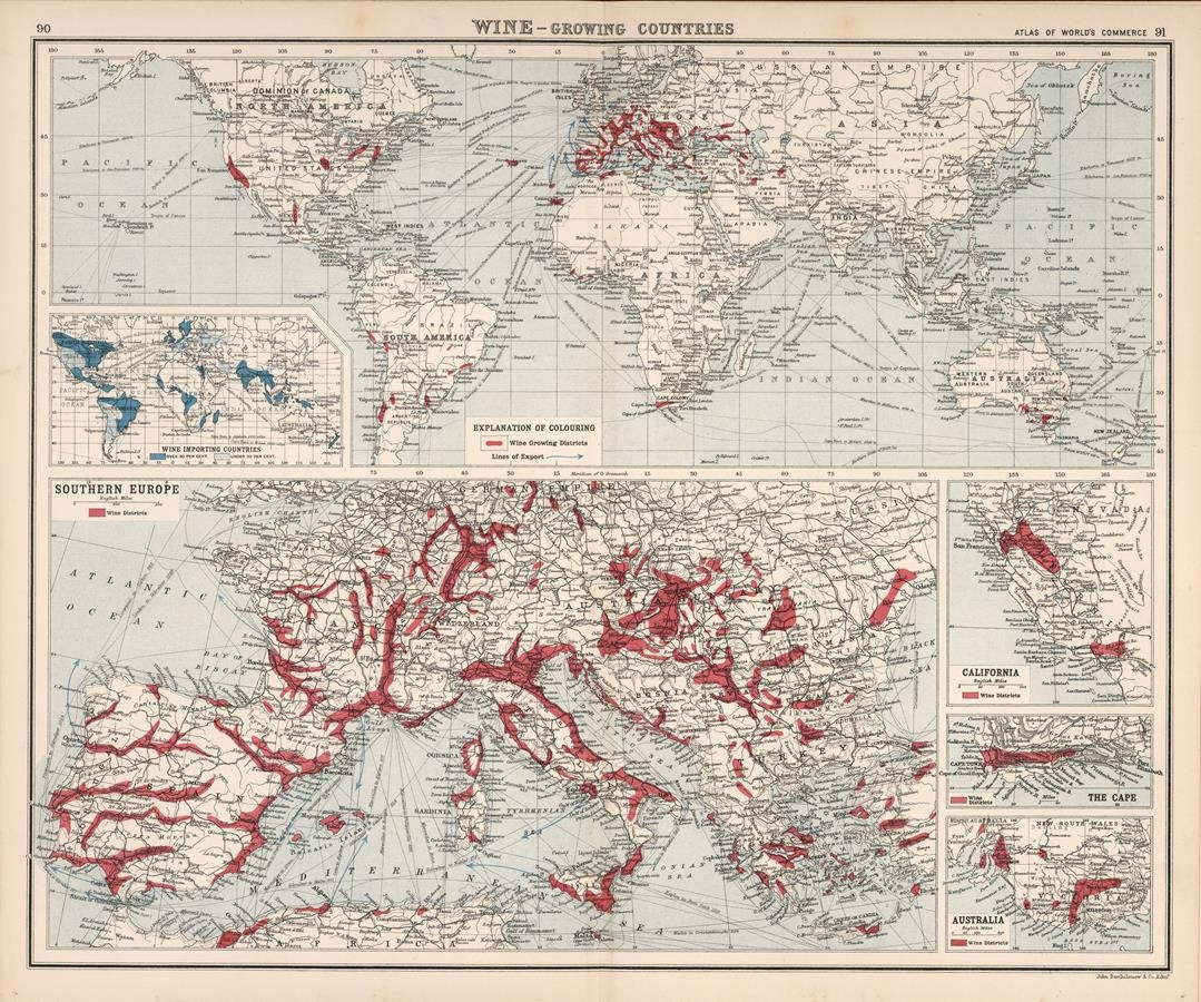 presentation of the map reproduction without a frame