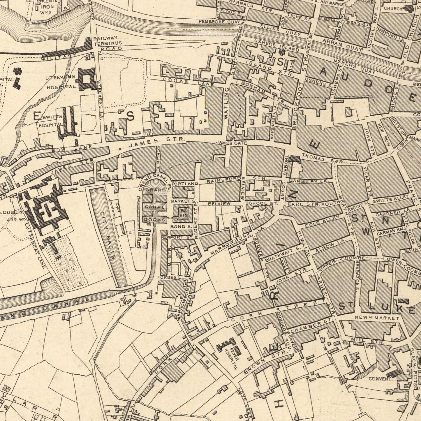 detail of the map from the centre left