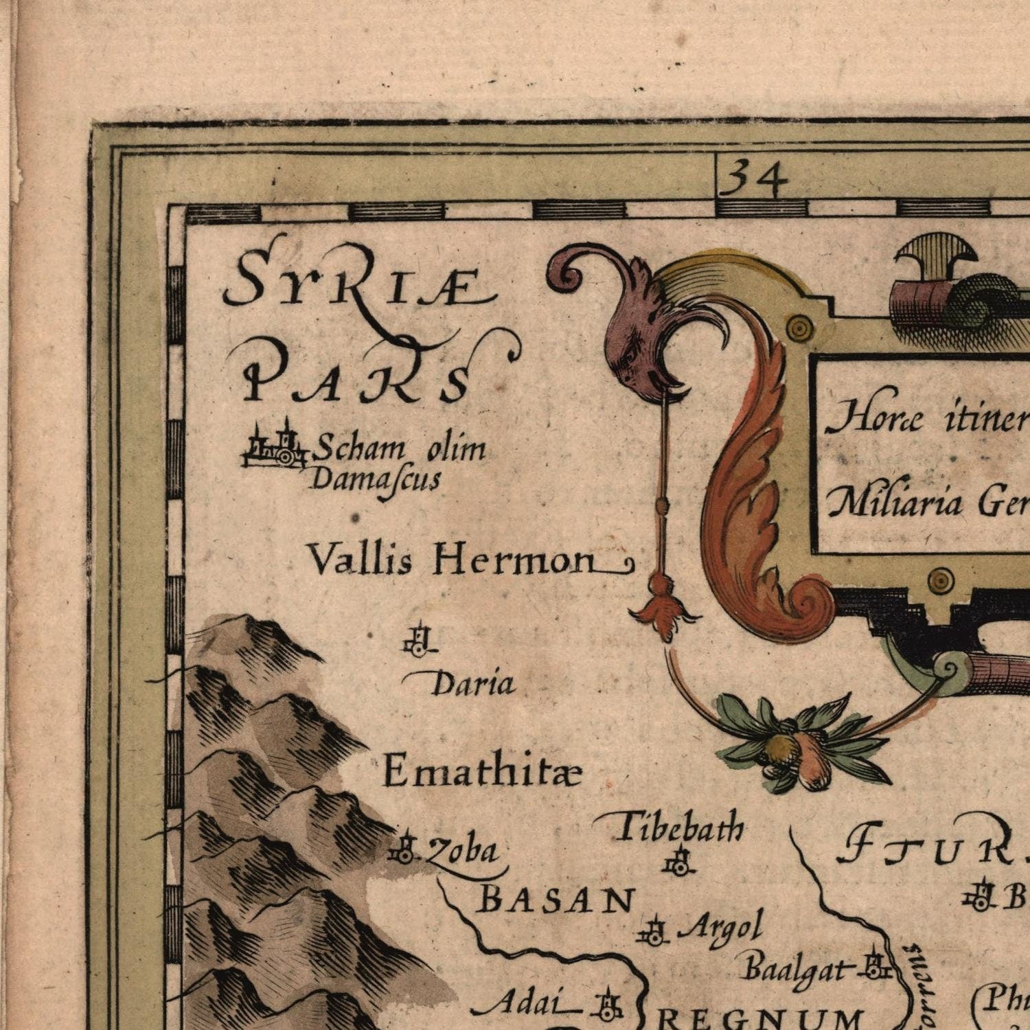 detail of the map from the top left corner