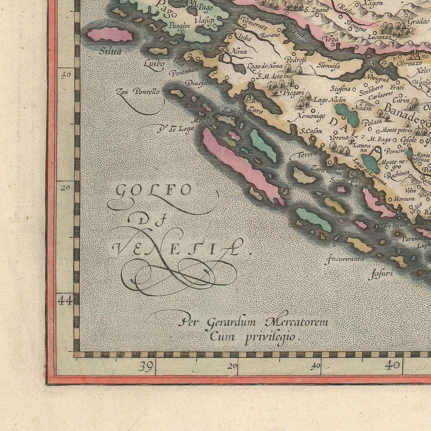 detail of the map from the bottom left corner