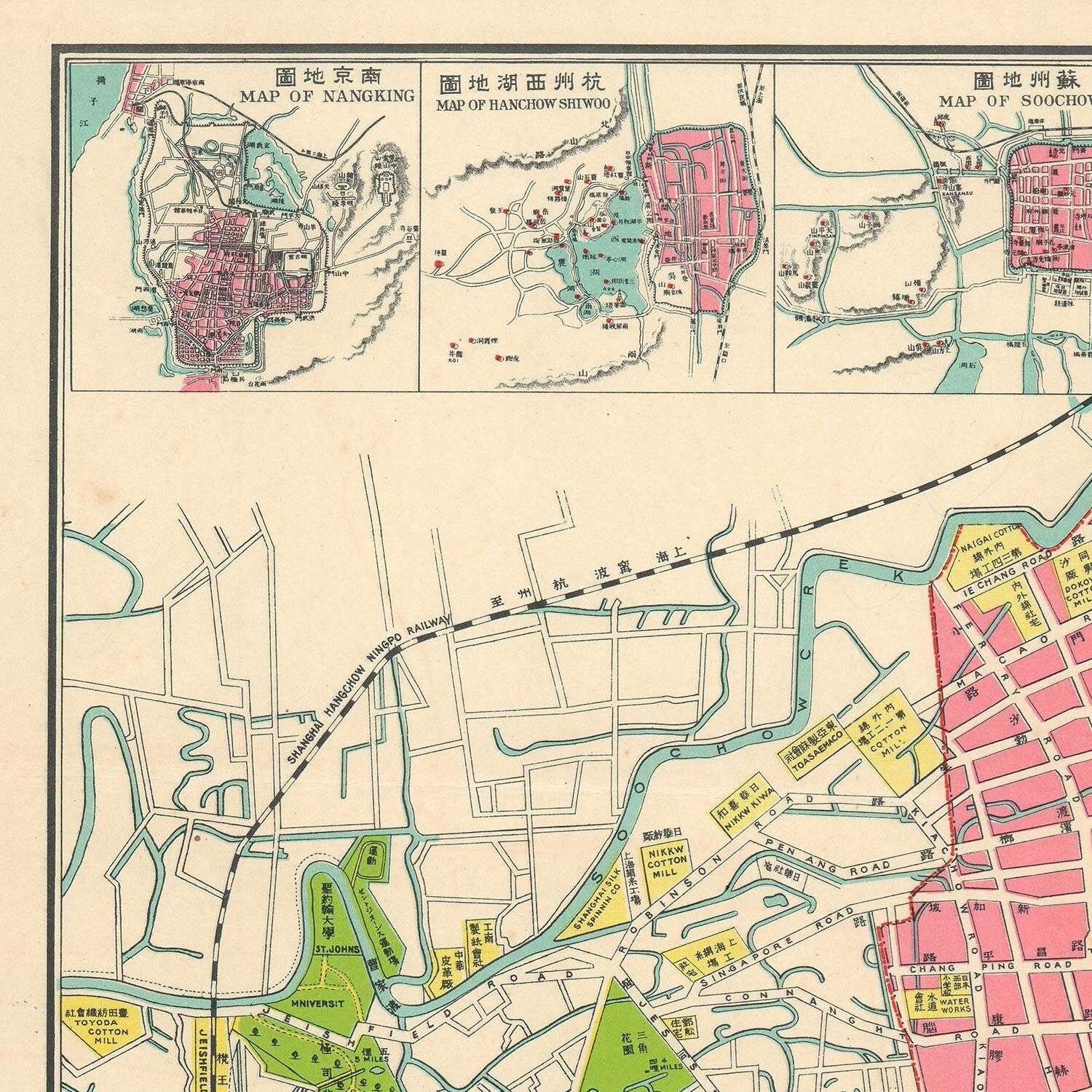 detail of the map from the top left corner