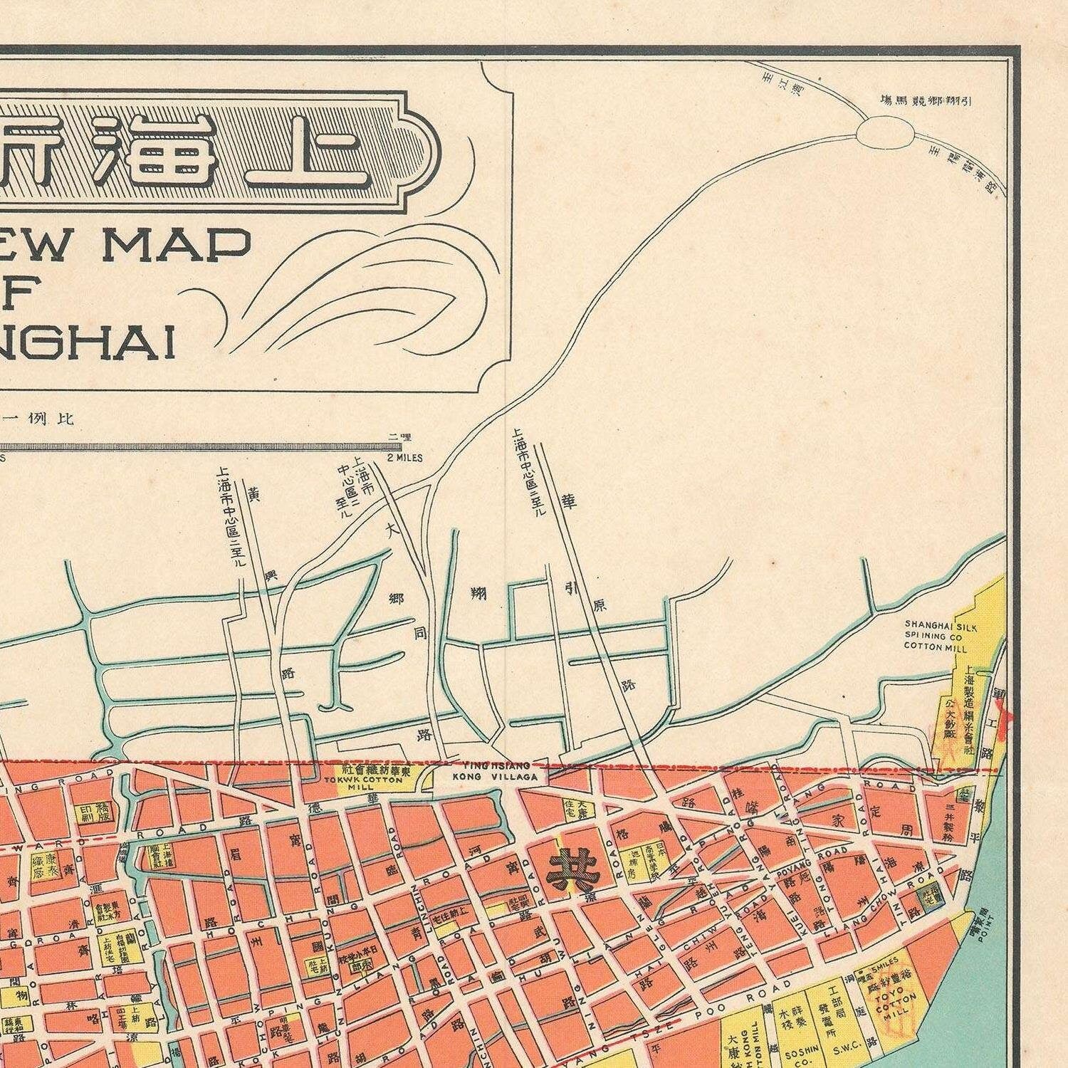 detail of the map from the top right corner