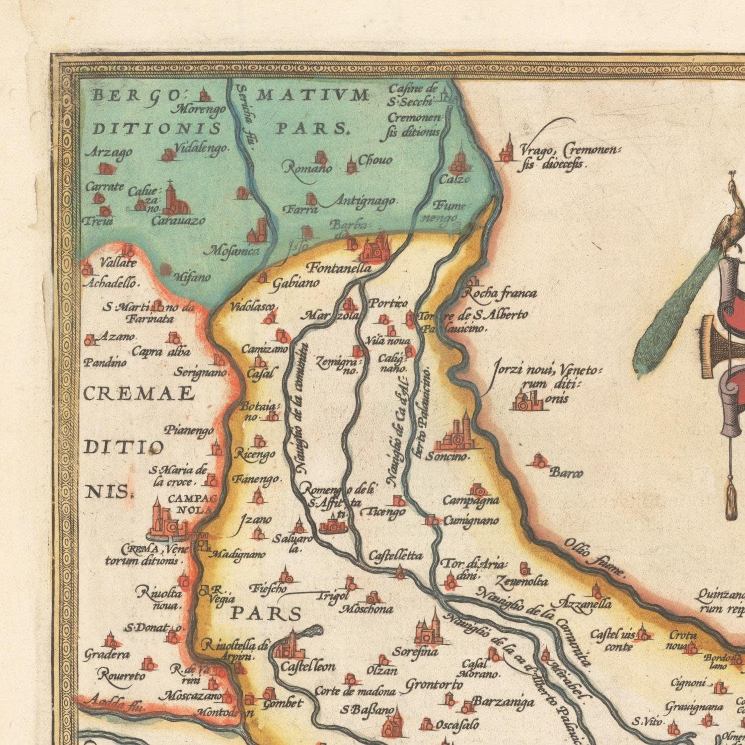 detail of the map from the top left corner