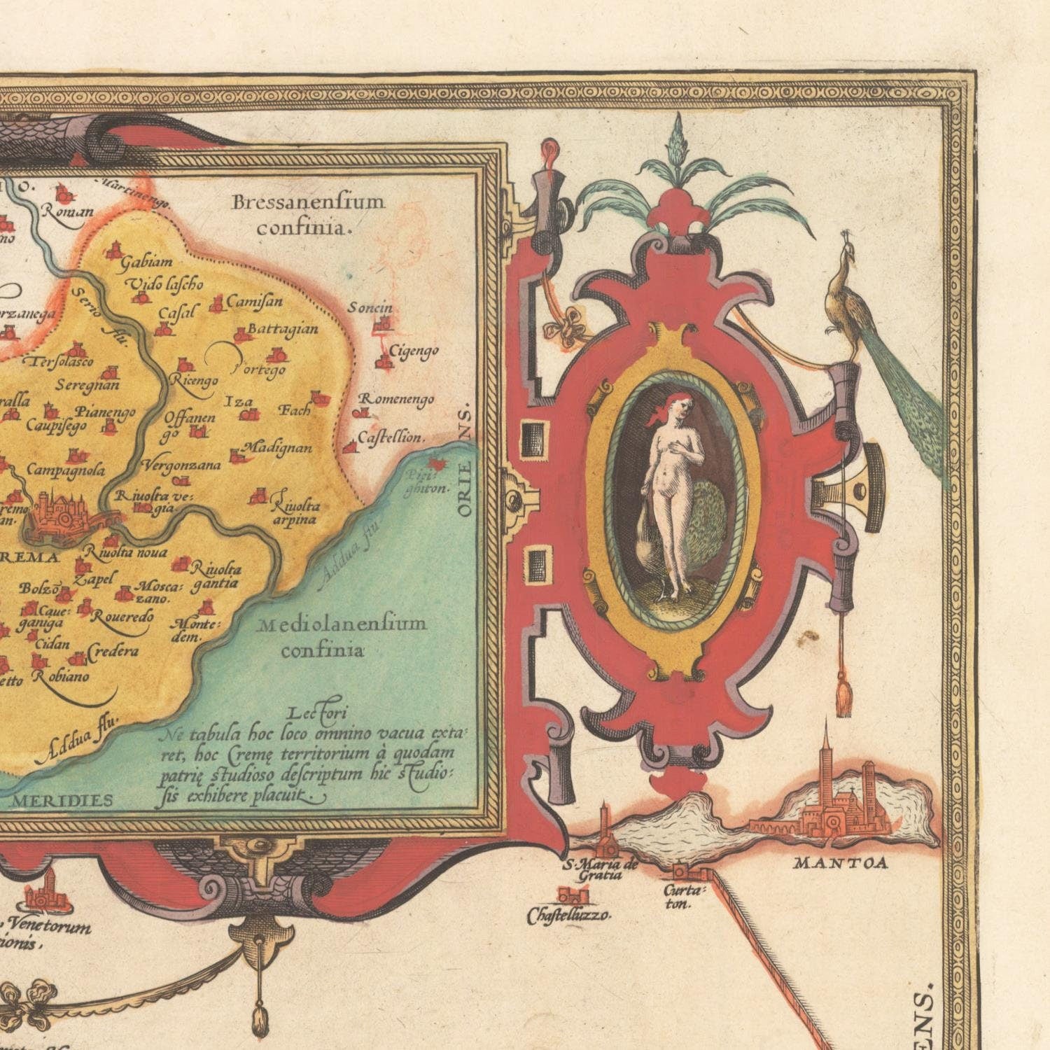 detail of the map from the top right corner