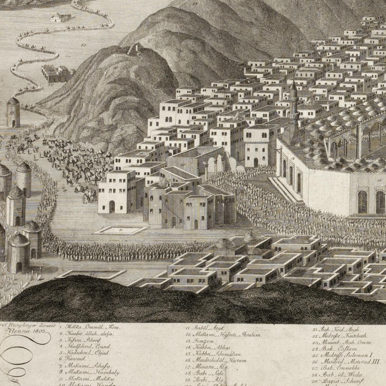 detail of the map from the bottom left corner