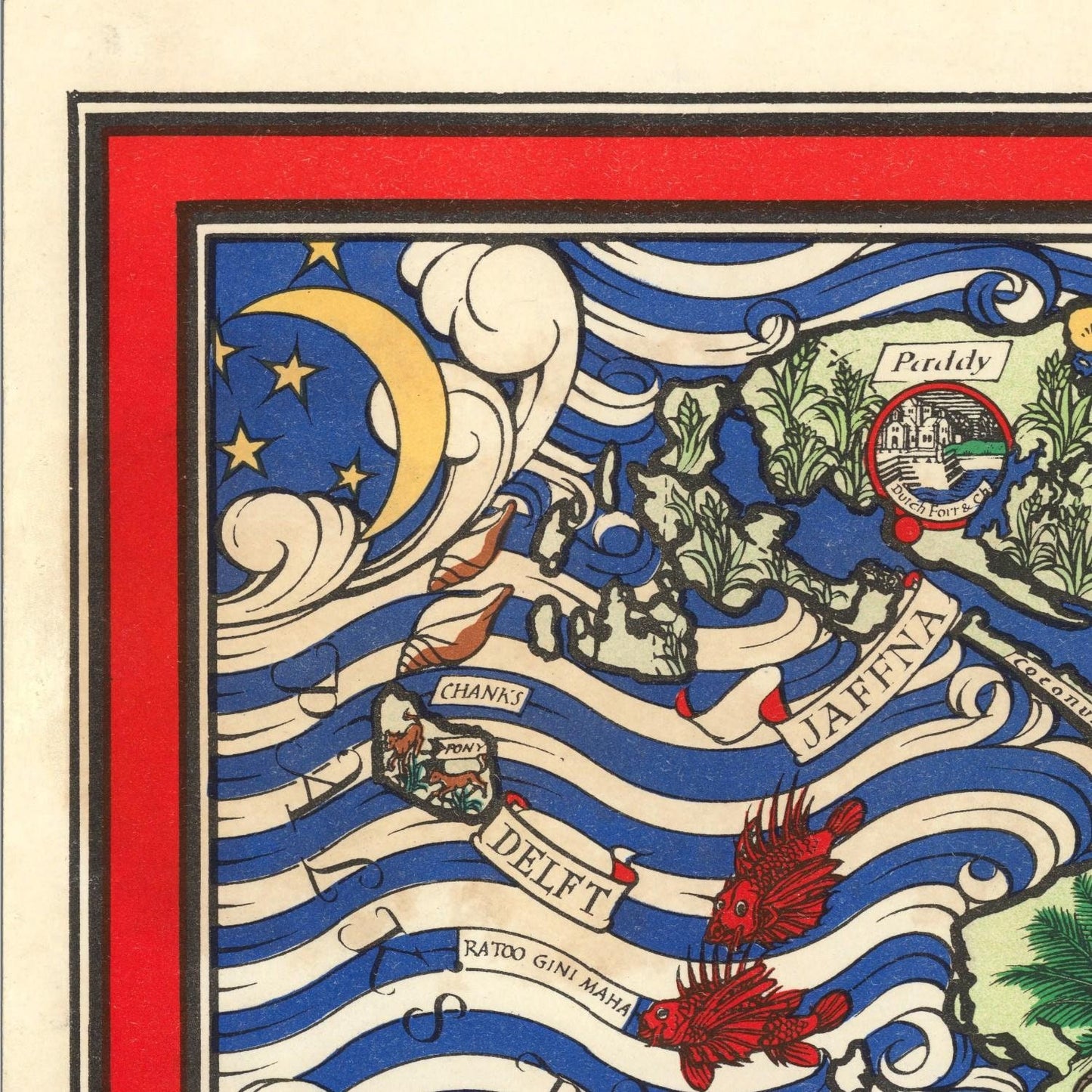 detail of the map from the top left corner