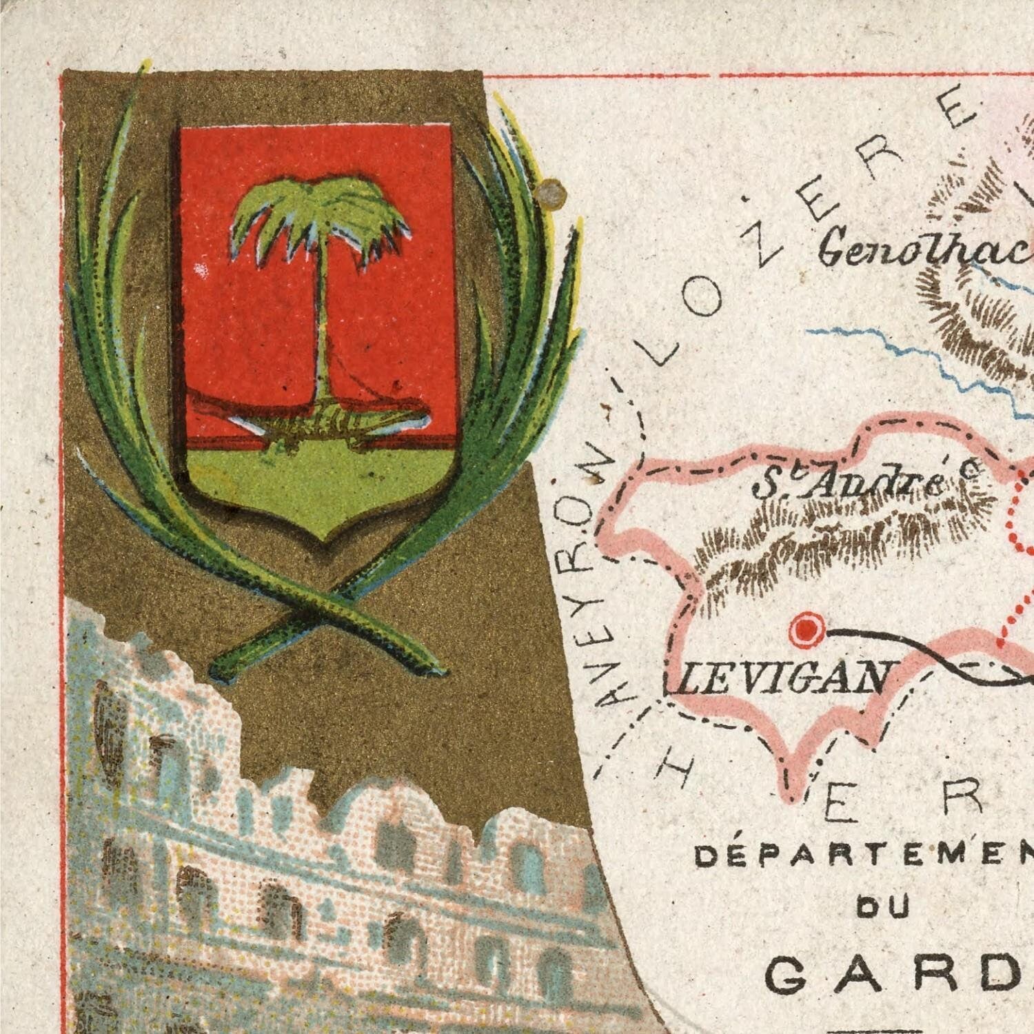 detail of the map from the top left corner