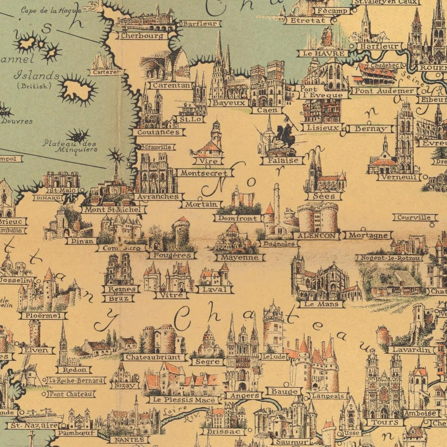 detail of the map from the centre left