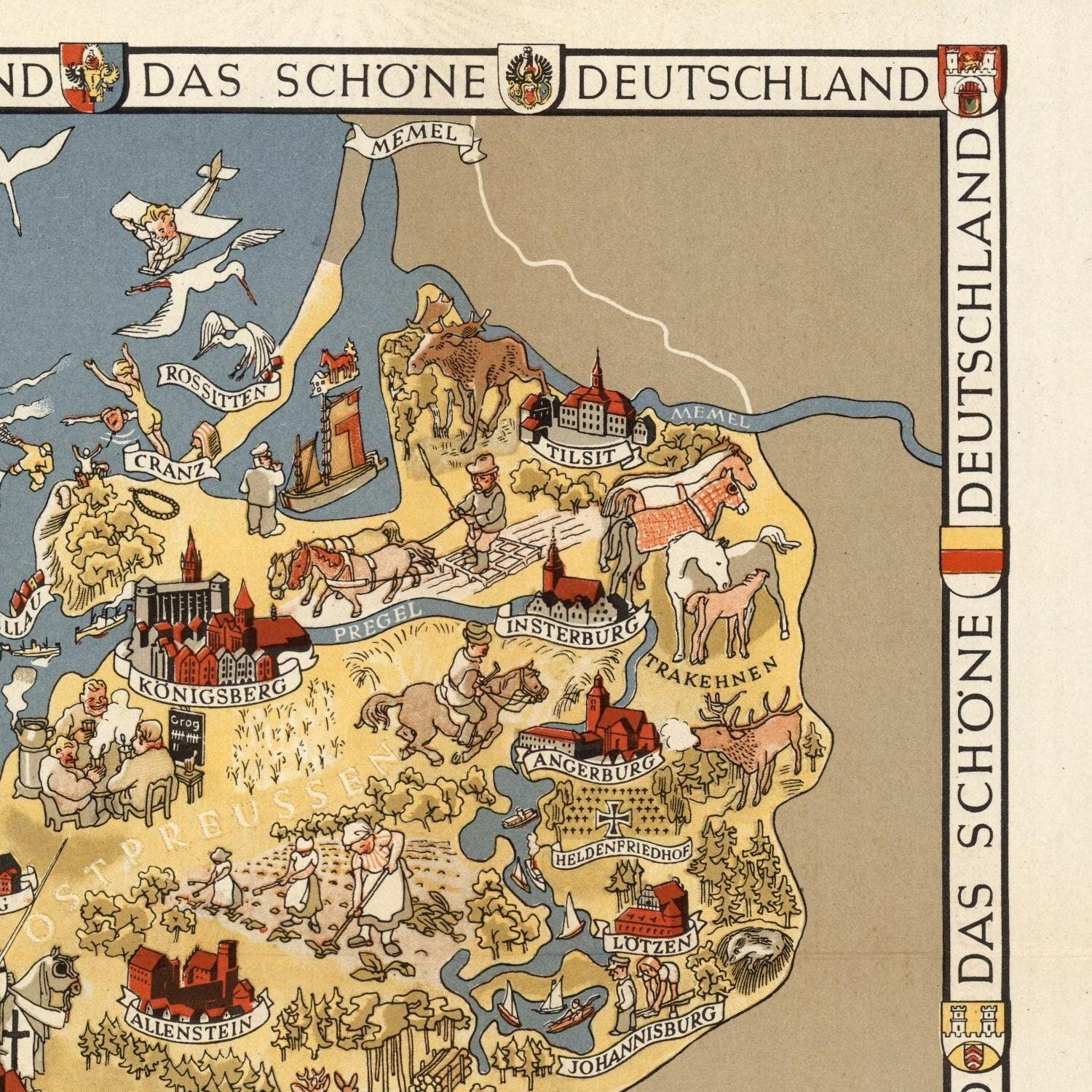 detail of the map from the top right corner