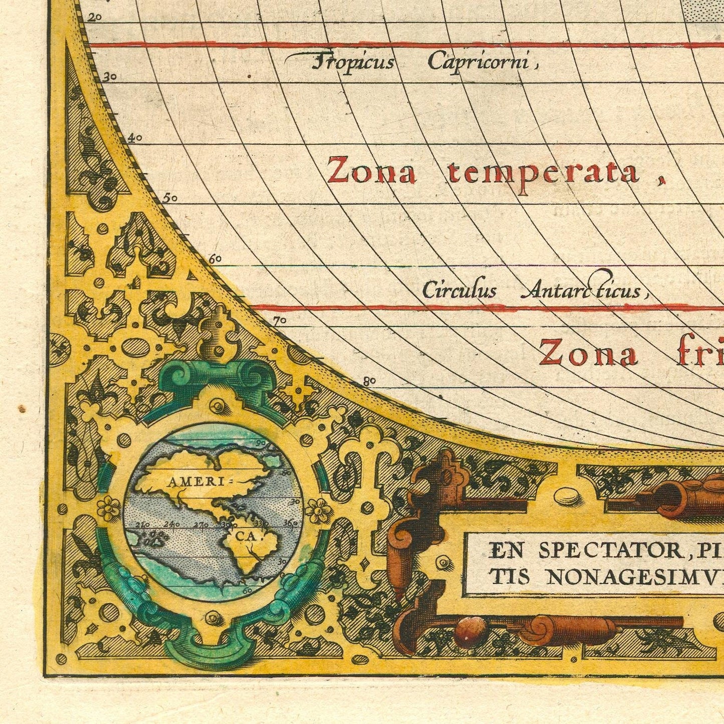 detail of the map from the bottom left corner