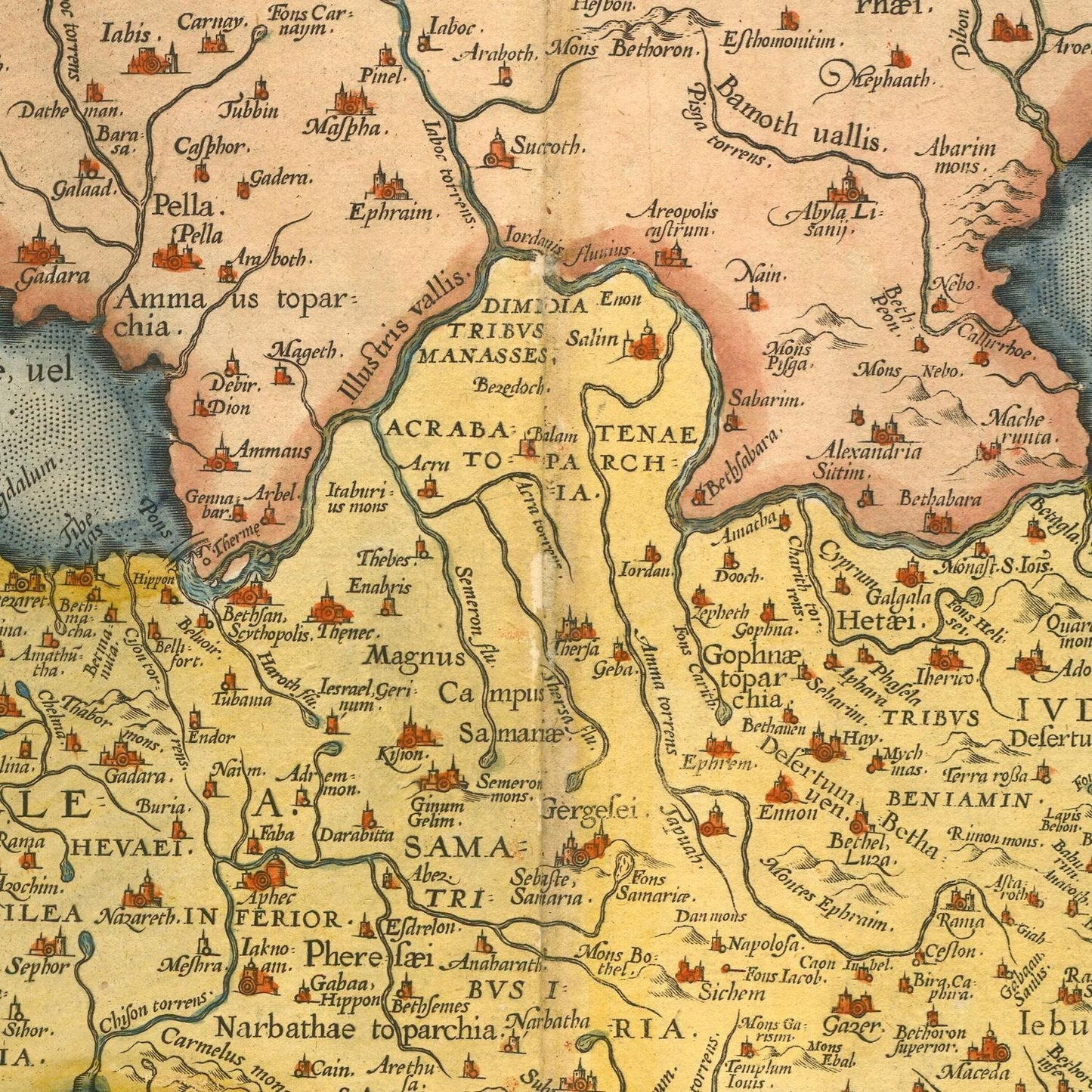 detail of the map from the centre 