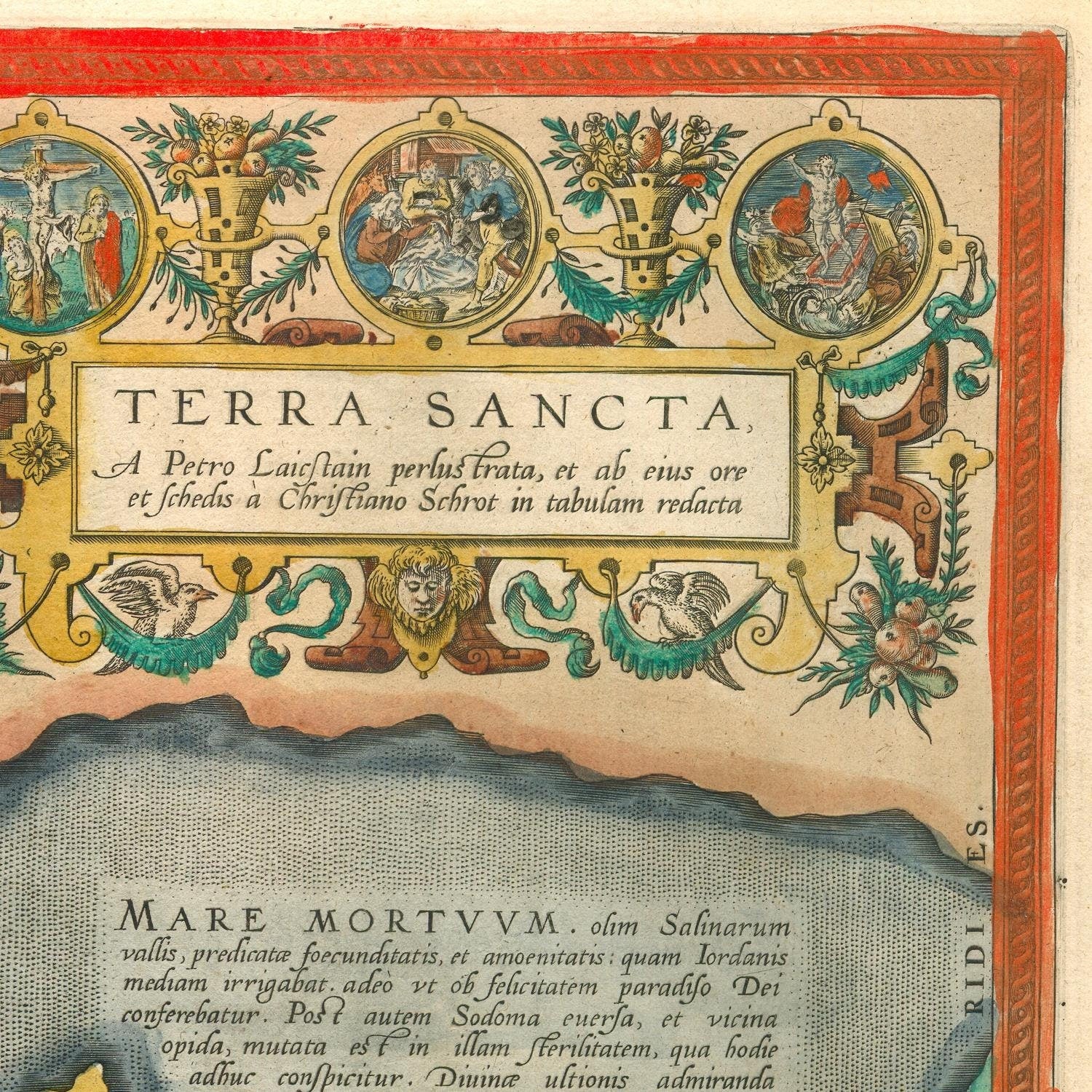 detail of the map from the top right corner