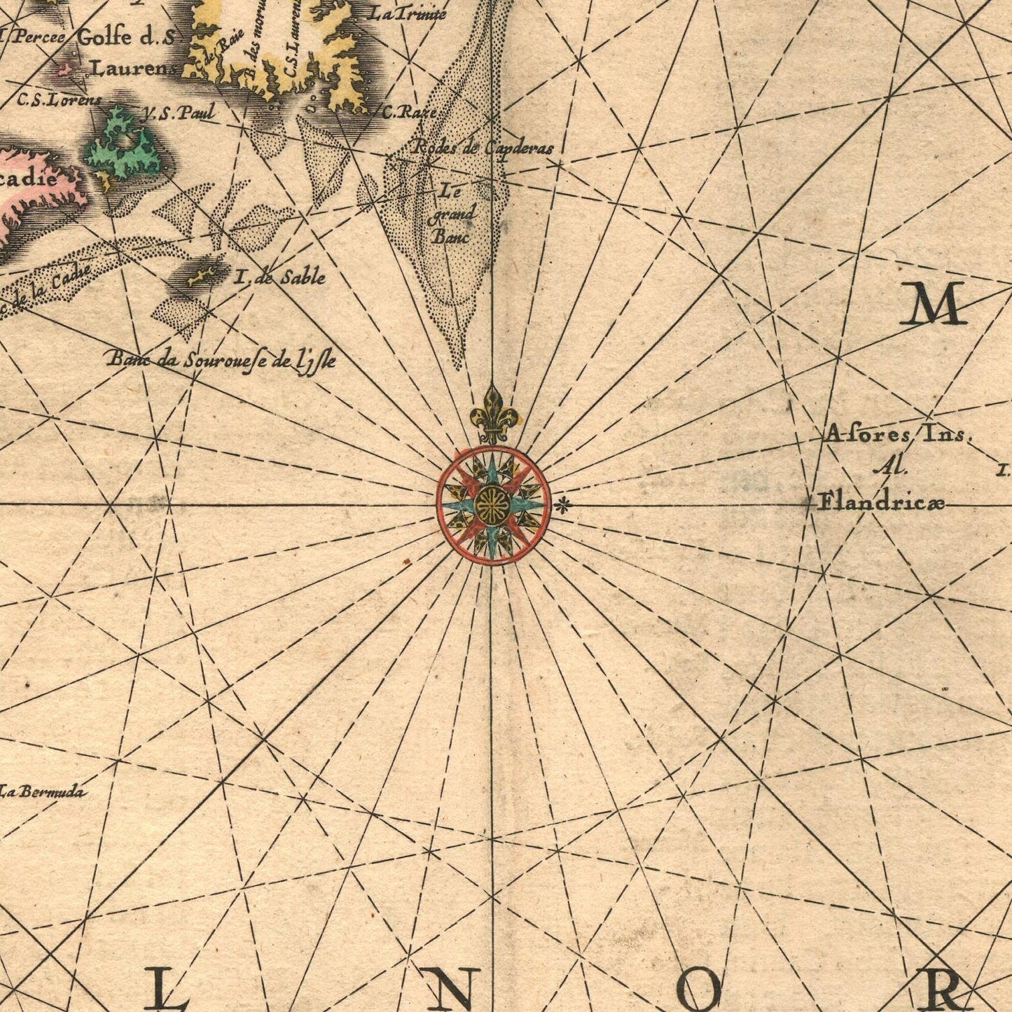 detail of the map from the centre 