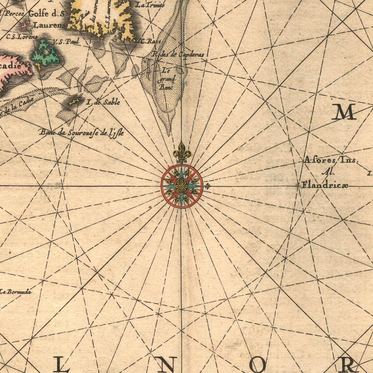 detail of the map from the centre 