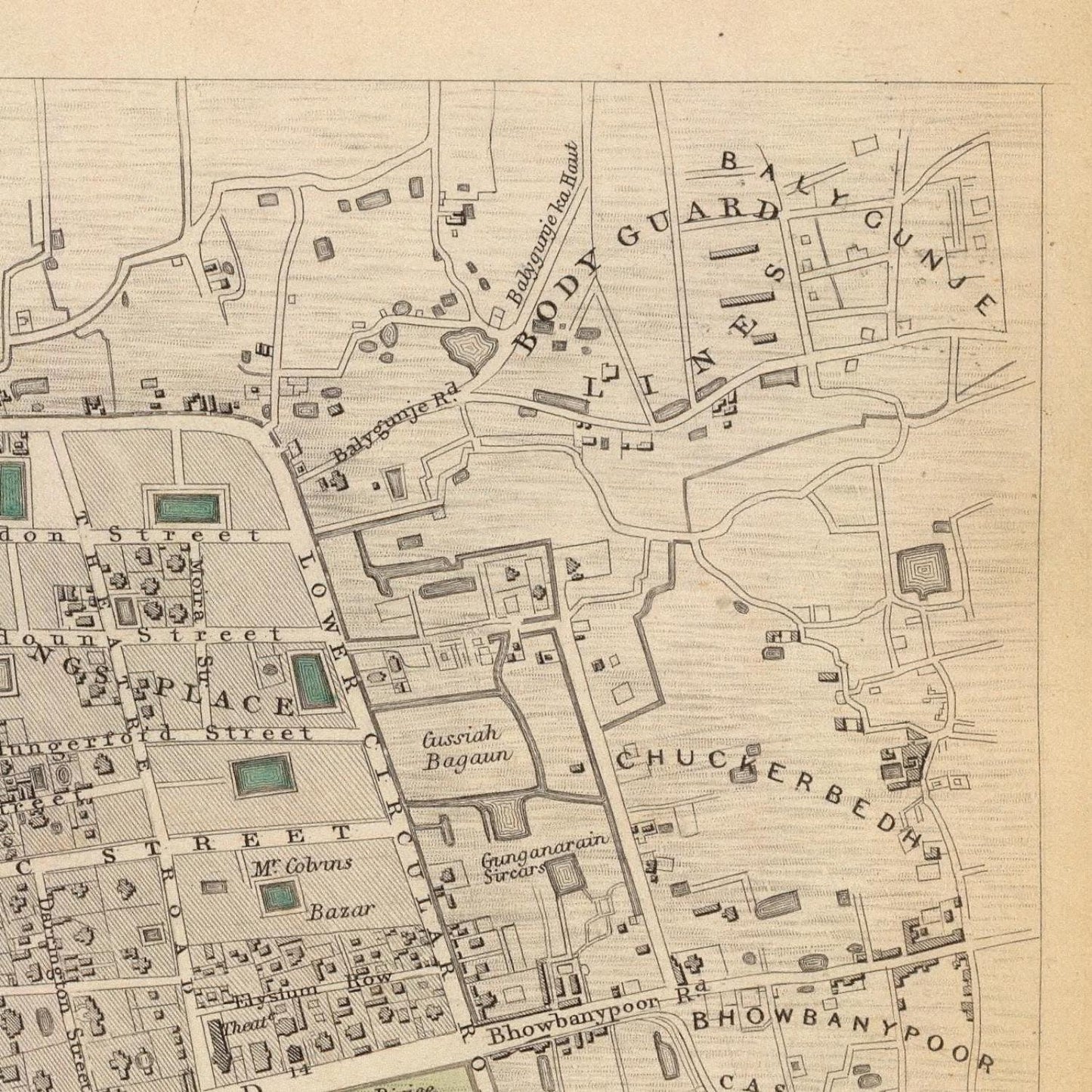 detail of the map from the top right corner