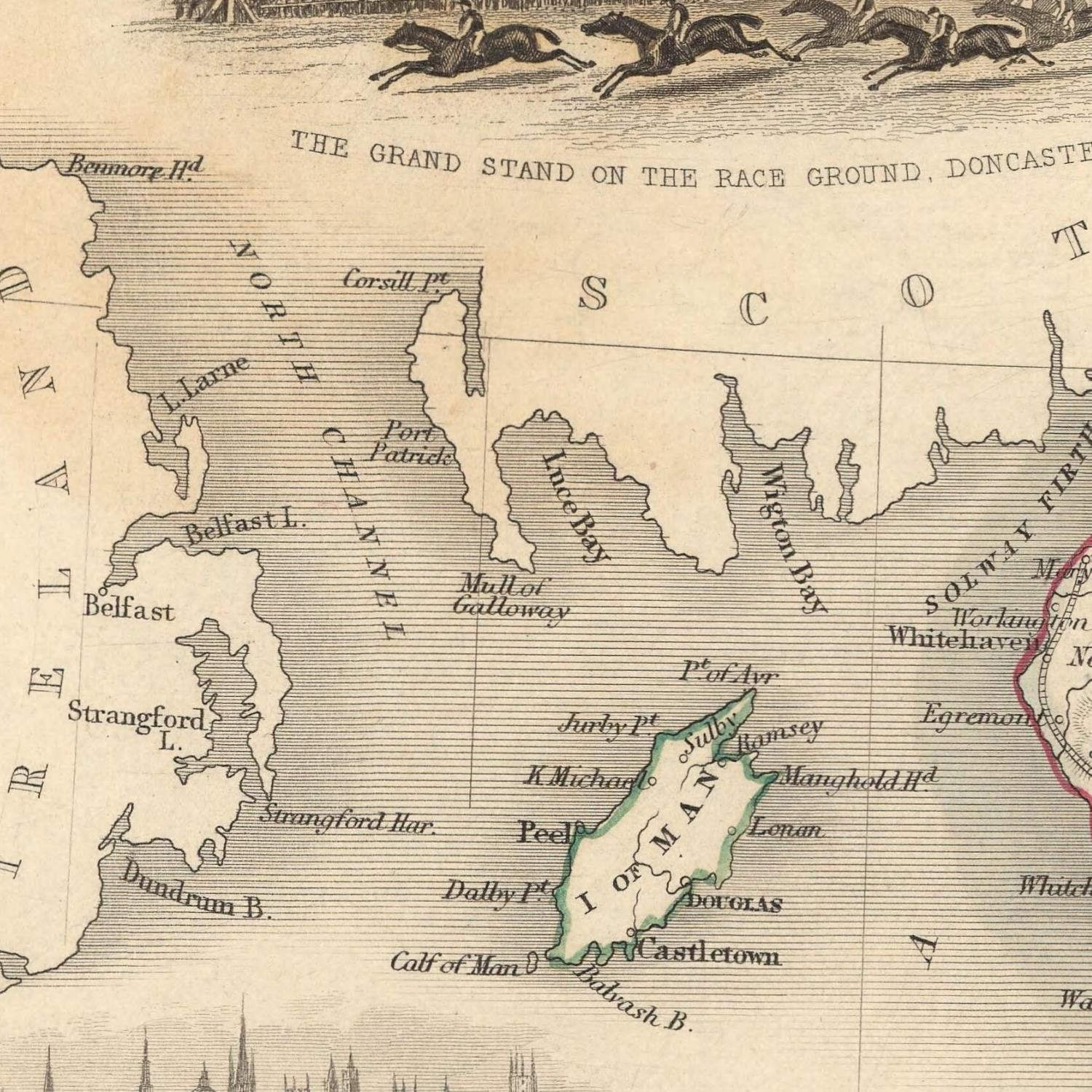 detail of the map from the centre left