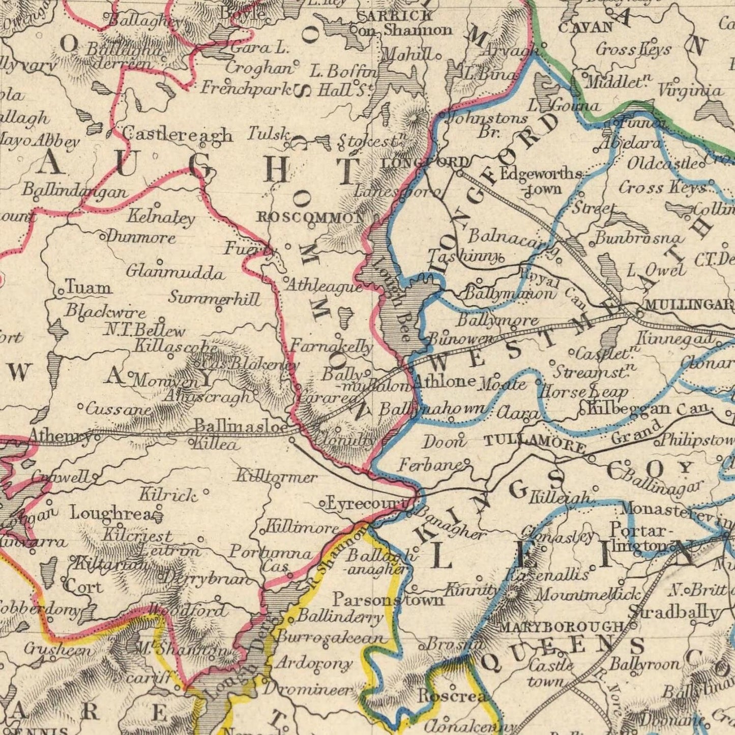 detail of the map from the centre 