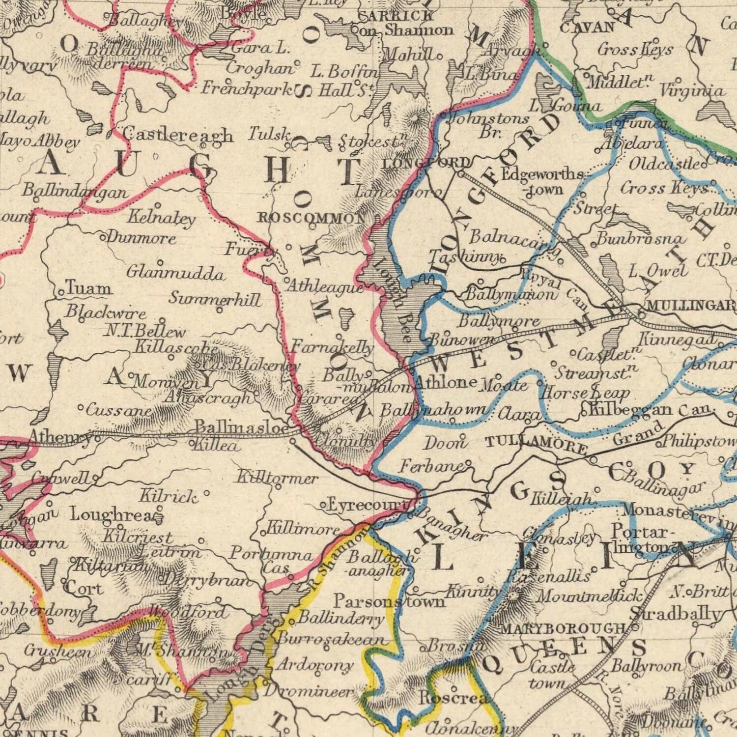 detail of the map from the centre 