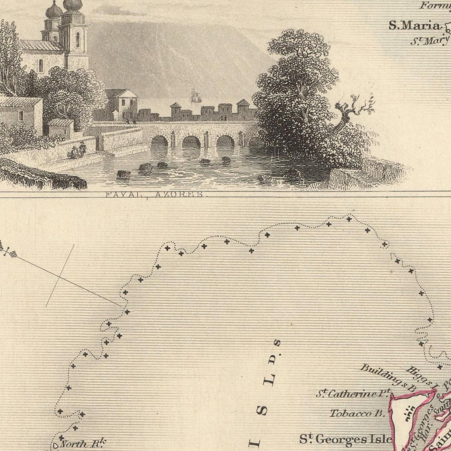 detail of the map from the centre left