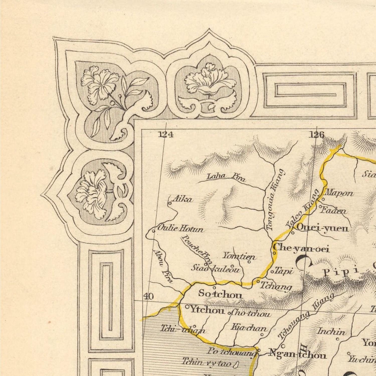 detail of the map from the top left corner