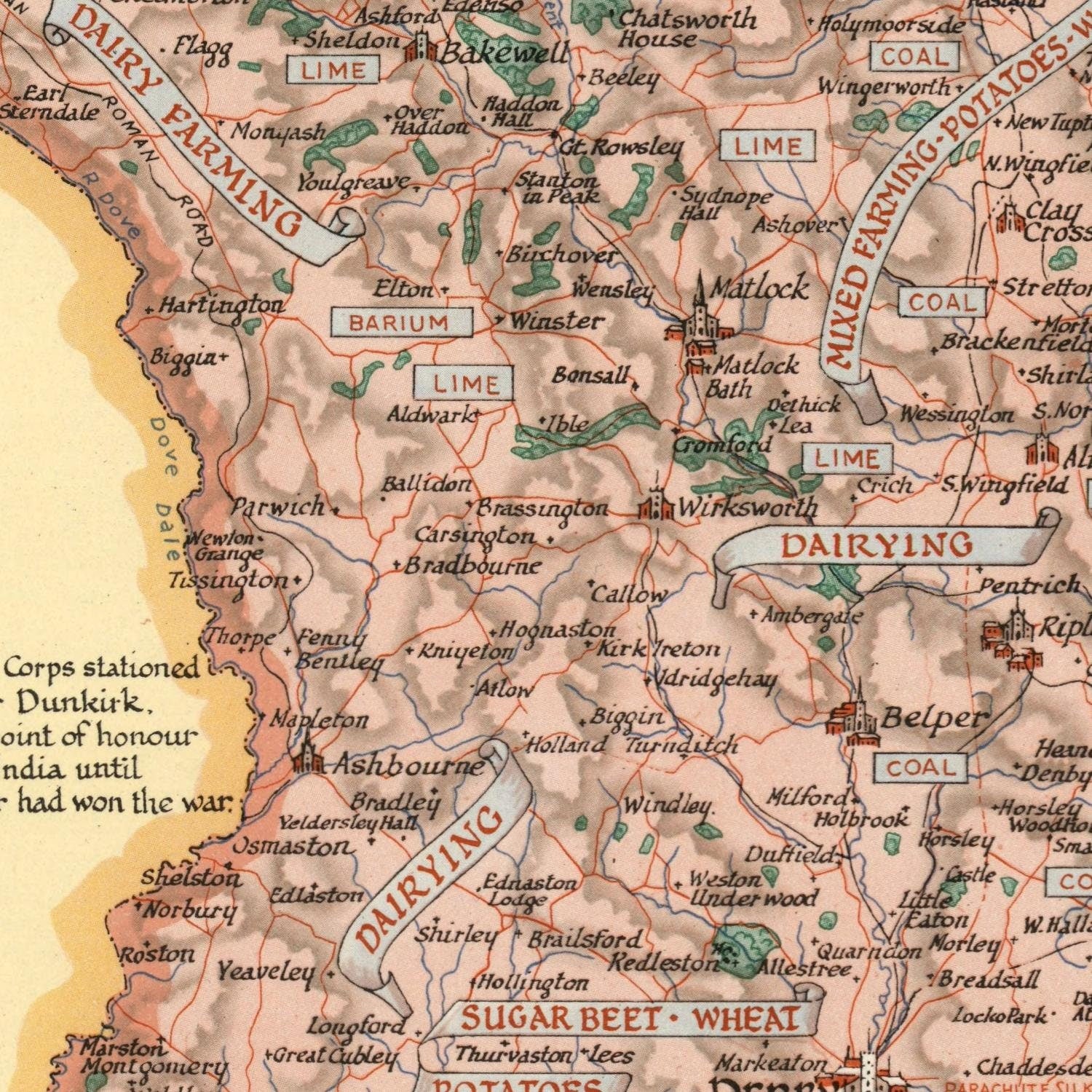 detail of the map from the centre left