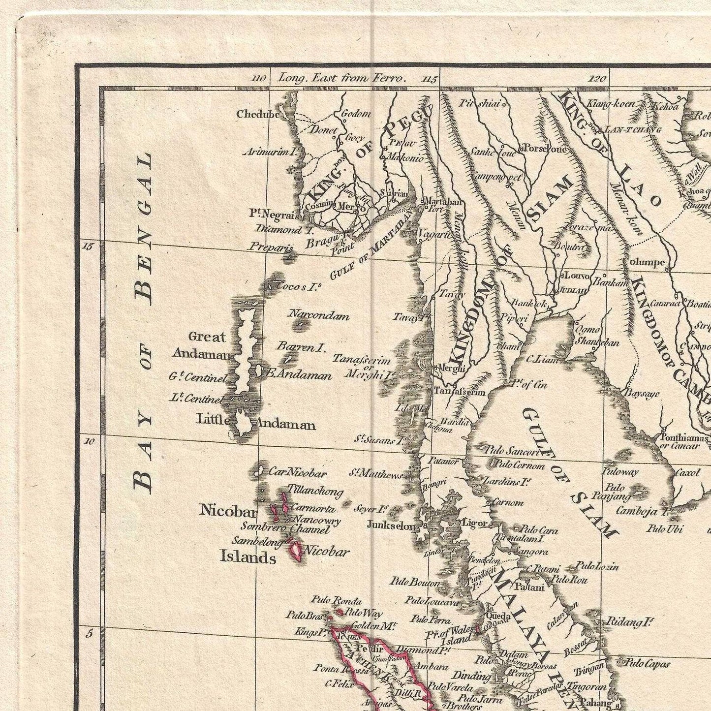 detail of the map from the top left corner