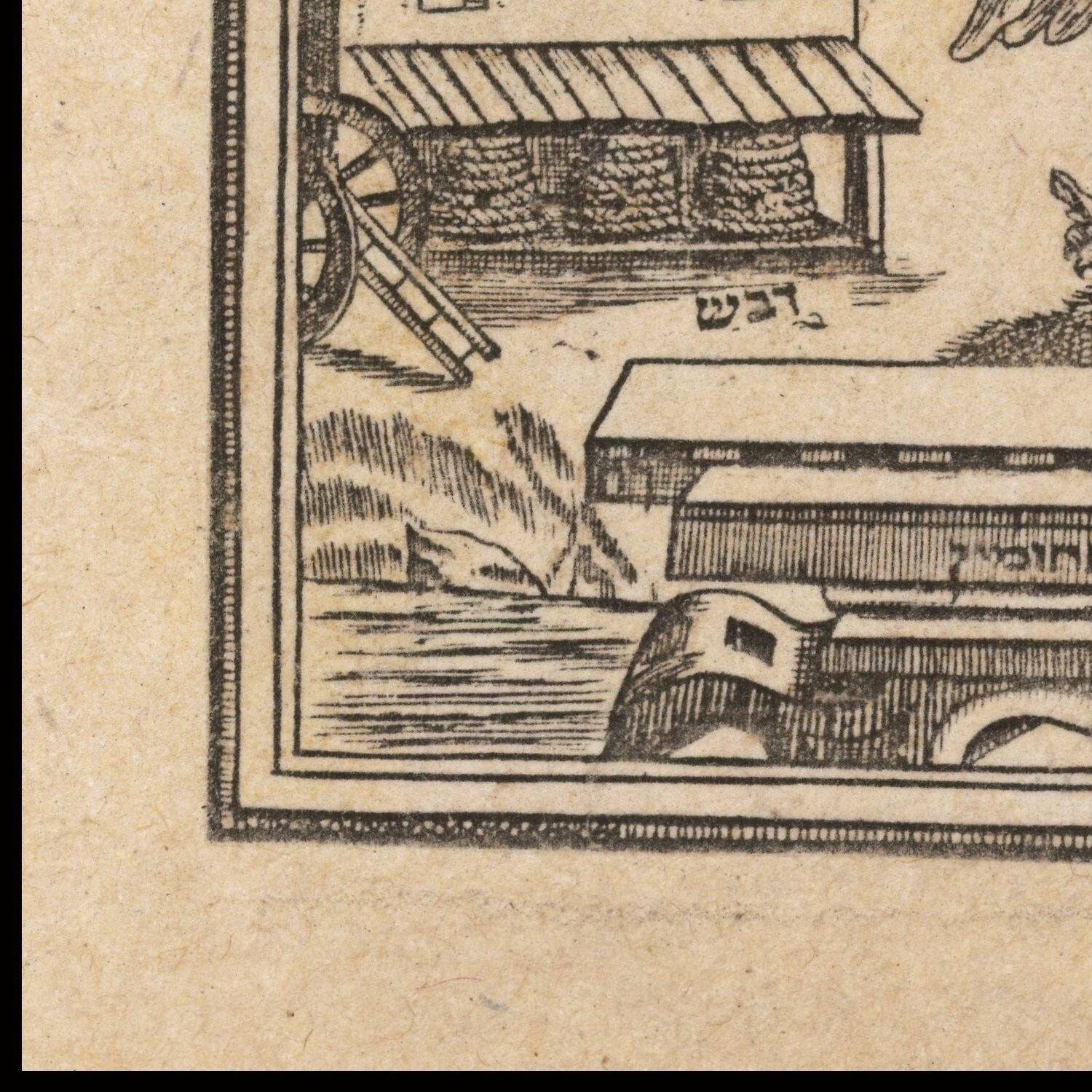 detail of the map from the bottom left corner