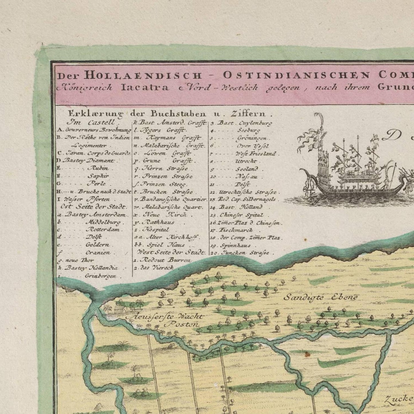 detail of the map from the top left corner