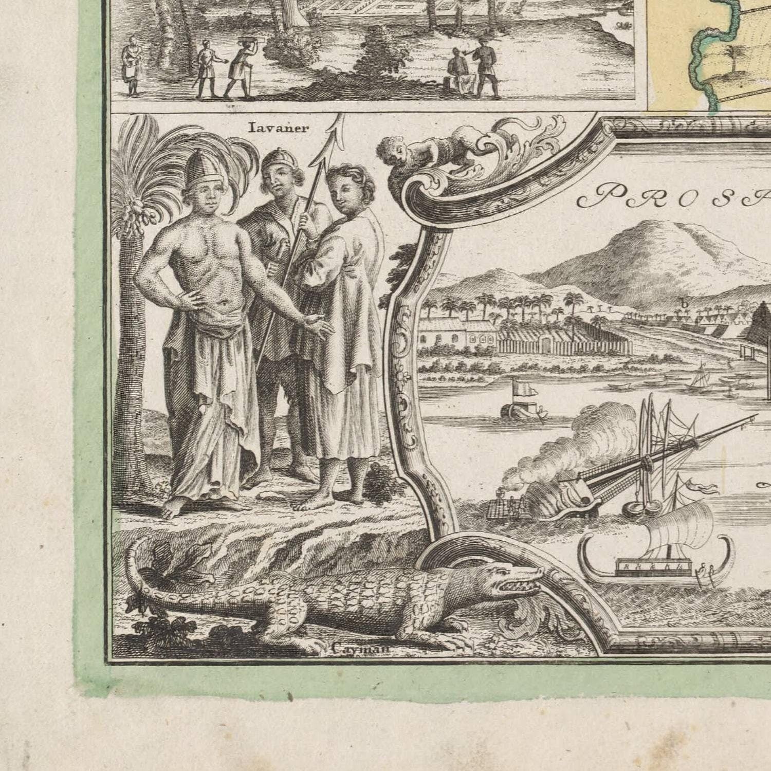 detail of the map from the bottom left corner