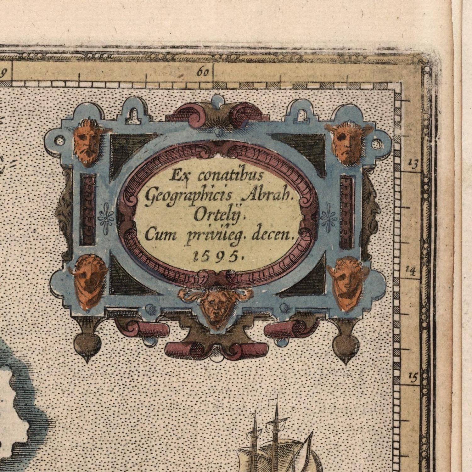 detail of the map from the top right corner