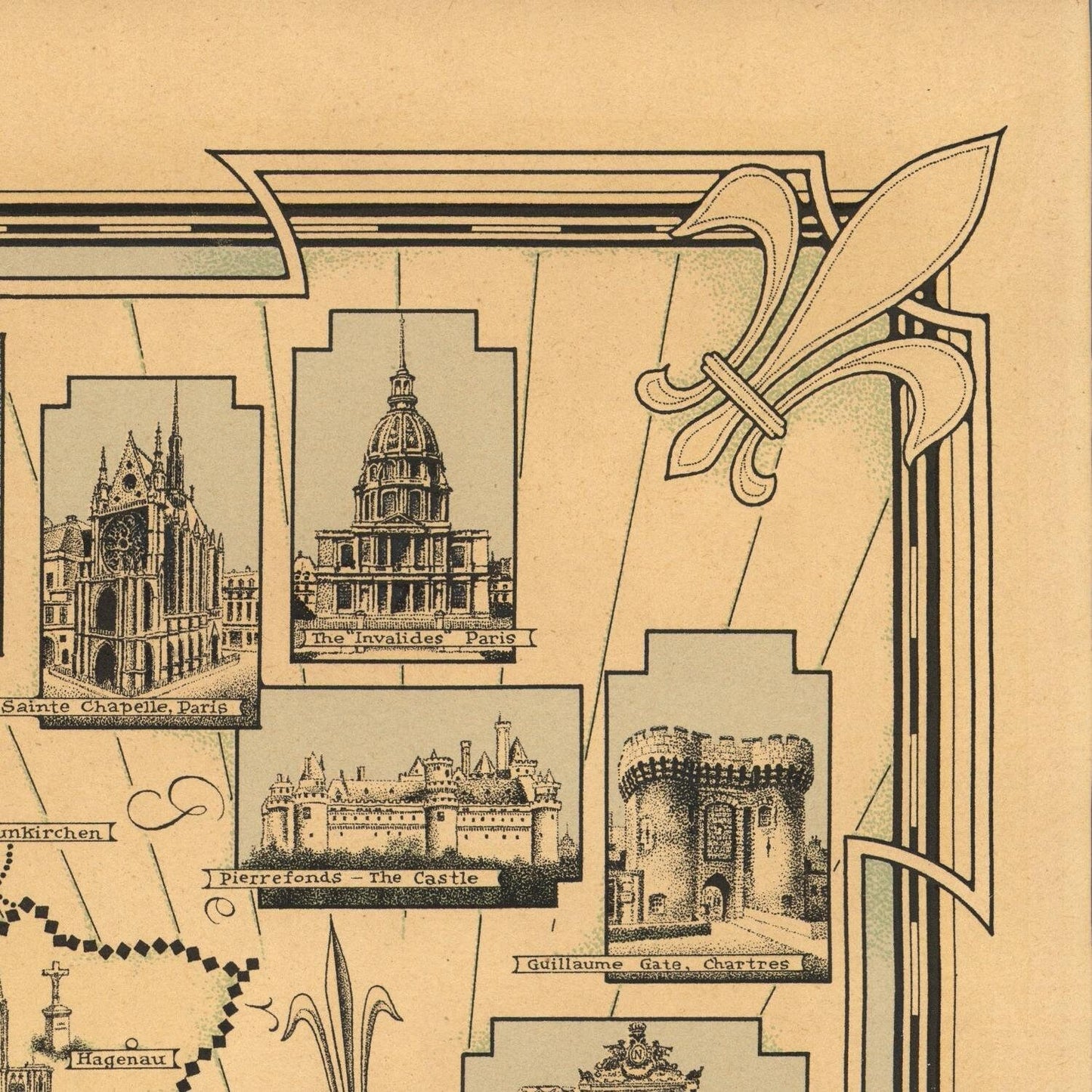 detail of the map from the top right corner